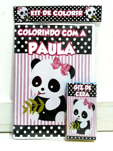 Kit de colorir Panda Menina