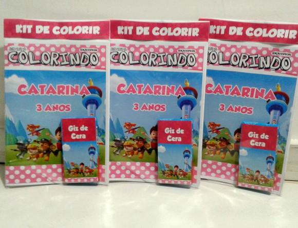 Kit De Colorir Patrulha Canina Rosa