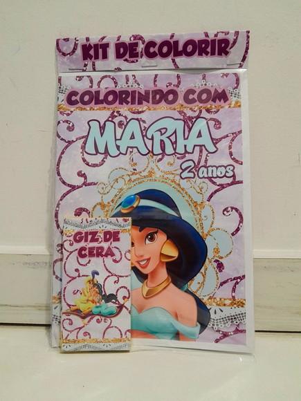 Kit de Colorir Princesa Jasmine