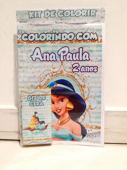 Kit de Colorir Princesa Jasmine