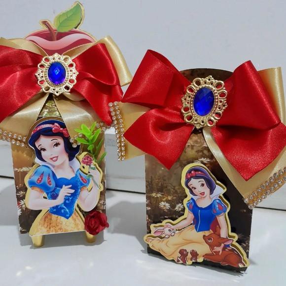 Kit Festa Personalizada Branca Neve Luxo Supremo 15 Peças