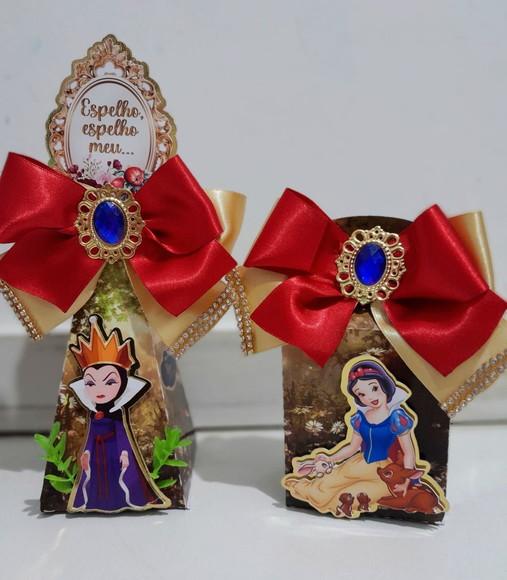 Kit Festa Personalizada Branca Neve Luxo Supremo 30 Peças