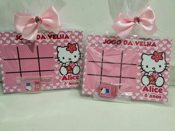 Lembrancinha Jogo da Velha Personalizado Hello Kitty
