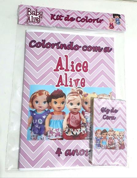 Lembrancinha Kit de colorir Baby Alive