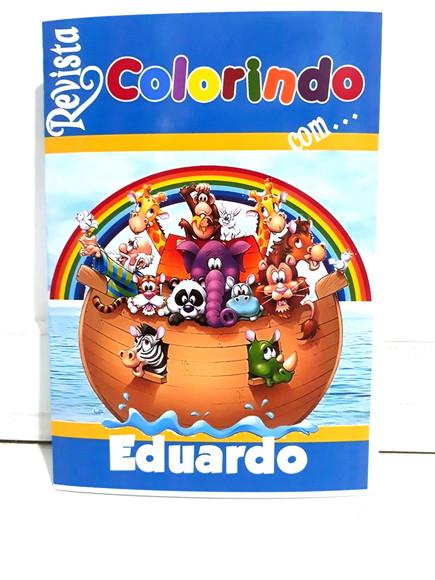 Livro colorir lembrancinha personalizado Arca de Noé