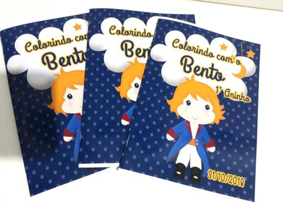 Livro colorir lembrancinha personalizado pequeno Príncipe