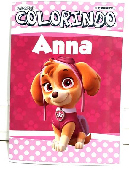 Livro colorir lembrancinha personalizado Patrulha Canina