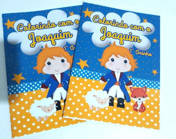 Livro colorir lembrancinha personalizado pequeno Príncipe