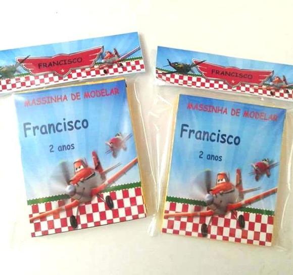 Massinha Modelar Personalizada Aviões com Forminhas