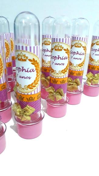 Tubete personalizado coroa princesa realeza
