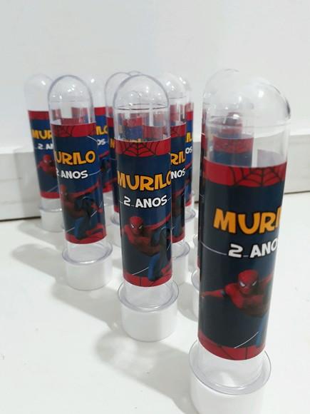 Tubete personalizado homem aranha