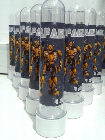 Tubete personalizado transformers