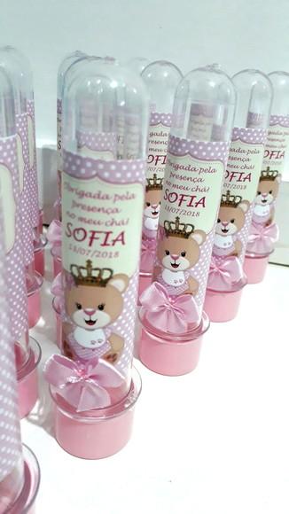 Tubete personalizado ursinha