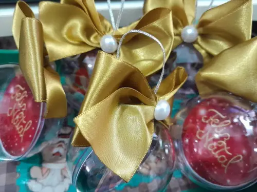 Bolinha de Natal em Acrílicos Personalizada com Foto