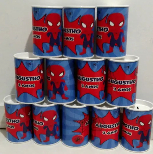 Cofrinho Personalizado Homem Aranha Baby