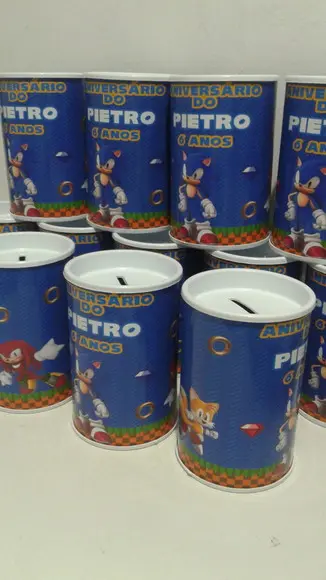 Cofrinho personalizado Sonic