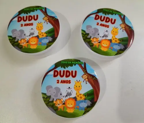 Jogo da Memória na Latinha (plástica) Bichinhos Selva Safari