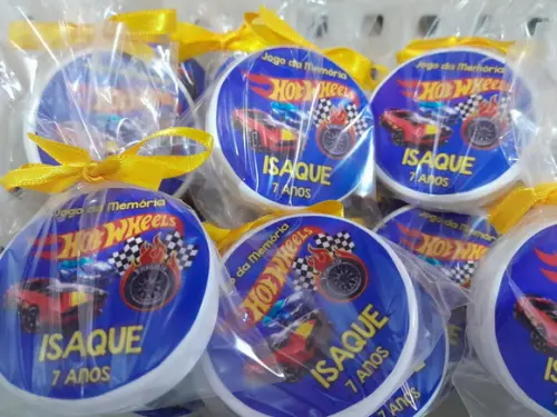 Jogo da Memória na Latinha (plástica) Hot Wheels