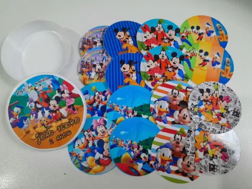 Jogo da Memória na Latinha (plástica) Turma Mickey