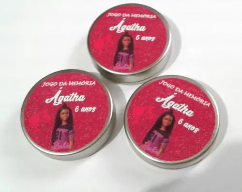 Jogo da Memória na Latinha Plástica Barbie