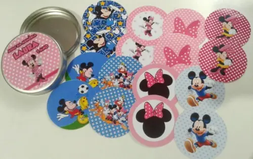 Jogo da Memória na Latinha Plástica Minnie Rosa
