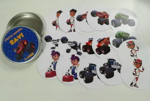 Jogo Memória Latinha Plástica Blaze And The Monster Machine