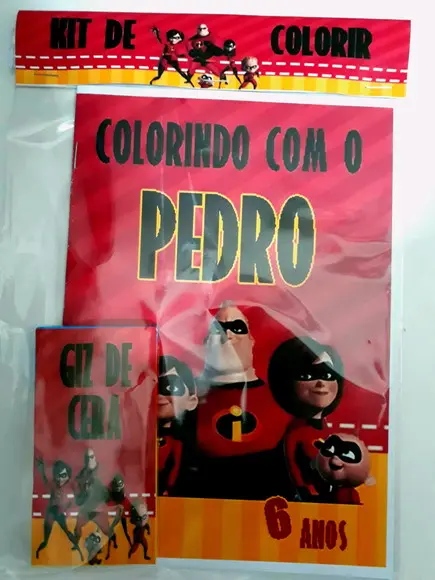 Kit de colorir os Incríveis