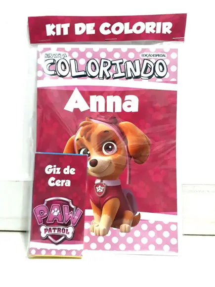 Kit de colorir Patrulha Canina menina