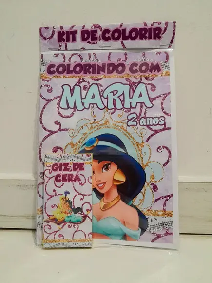 Kit de Colorir Princesa Jasmine