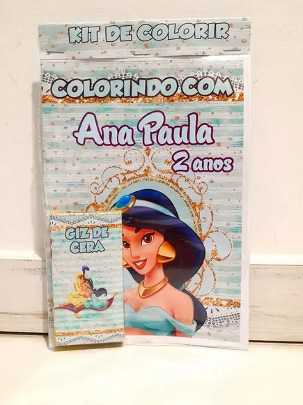 Kit de Colorir Princesa Jasmine