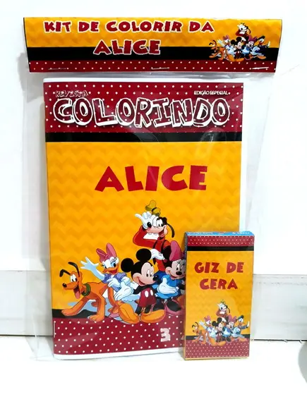Kit de colorir Turma do Mickey