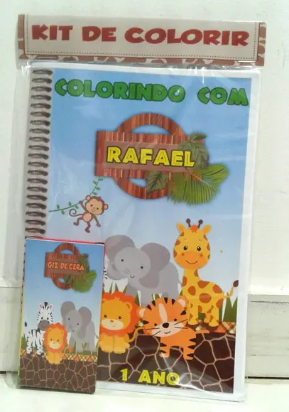Kit de colorir Safári