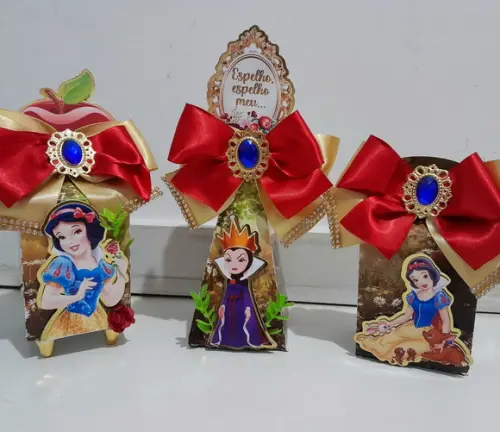Kit Festa Personalizada Branca Neve Luxo Supremo 30 Peças