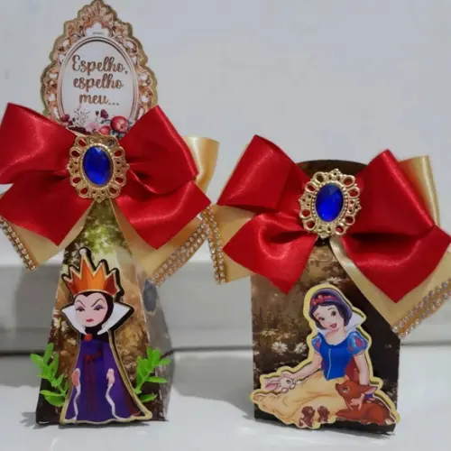Kit Festa Personalizada Branca Neve Luxo Supremo 15 Peças