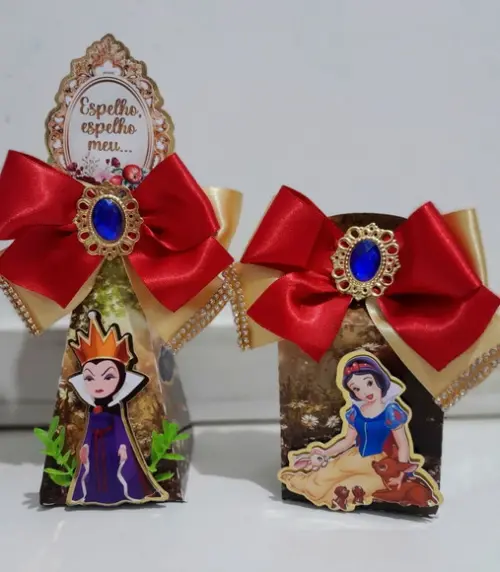 Kit Festa Personalizada Branca Neve Luxo Supremo 30 Peças