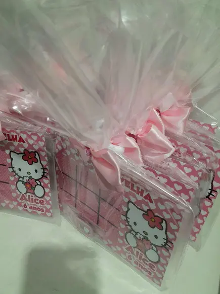 Lembrancinha Jogo da Velha Personalizado Hello Kitty