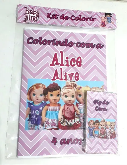 Lembrancinha Kit de colorir Baby Alive