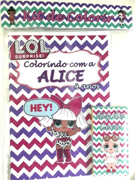 Lembrancinha Kit de colorir LOL