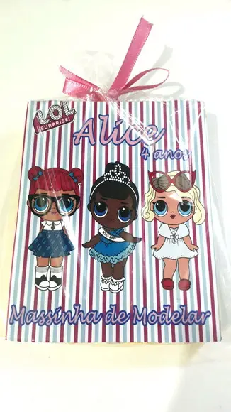 Lembrancinha Massinha Modelar Personalizada com Forminha Lol