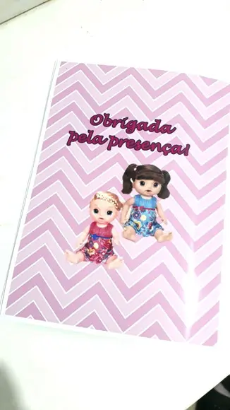 Livro colorir lembrancinha personalizado Baby Alive