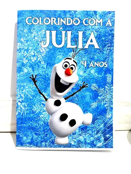 Livro colorir lembrancinha personalizado Olaf