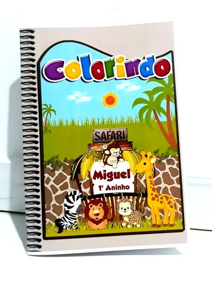 Livro Colorir Lembrancinha Safari