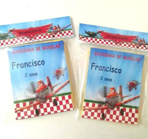 Massinha Modelar Personalizada Aviões com Forminhas