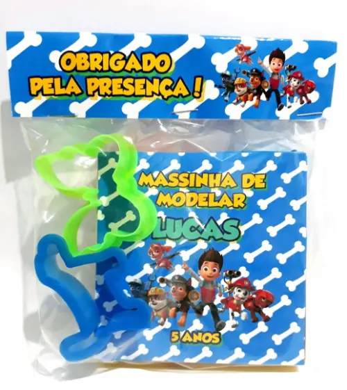 Massinha modelar com forminha personalizada Patrulha Canina