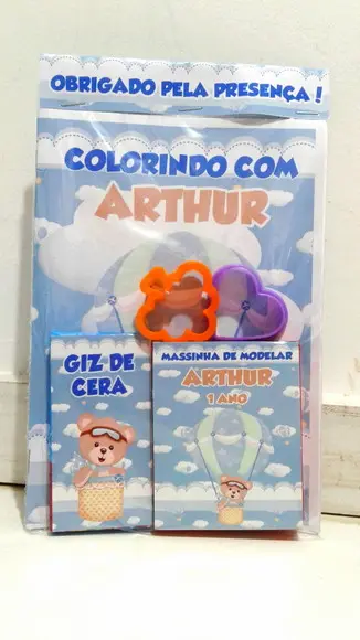 Super kit lembrancinha massinha modelar livro colorir