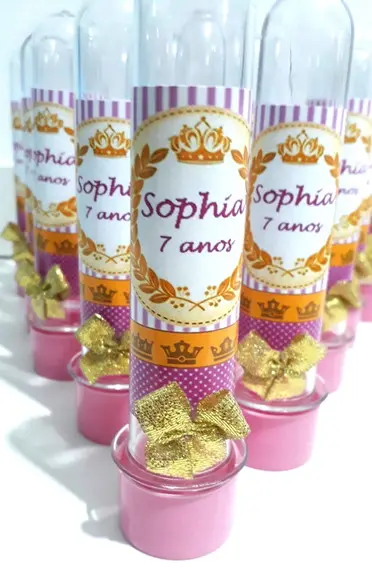 Tubete personalizado coroa princesa realeza