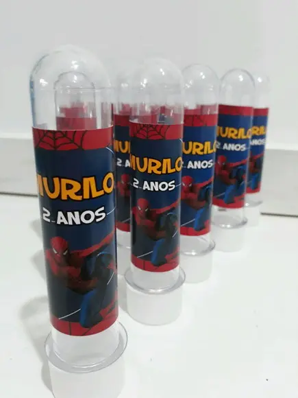 Tubete personalizado homem aranha