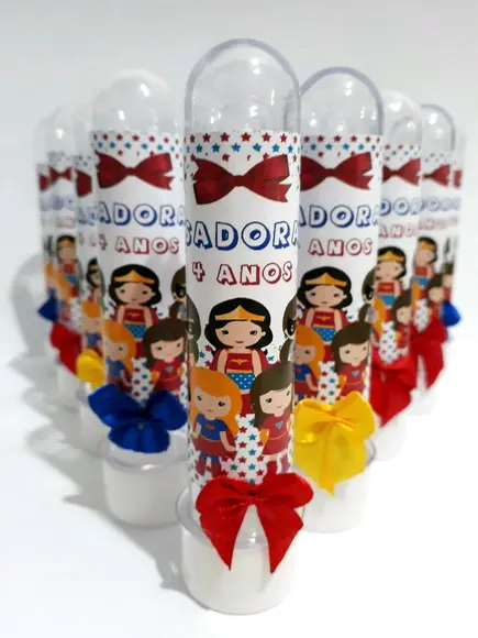 Tubete personalizado heróis kids menina