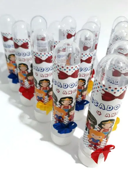 Tubete personalizado heróis kids menina