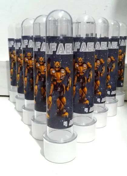 Tubete personalizado transformers